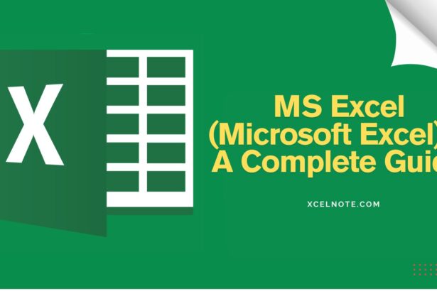 MS Excel (Microsoft Excel) – A Complete Guide