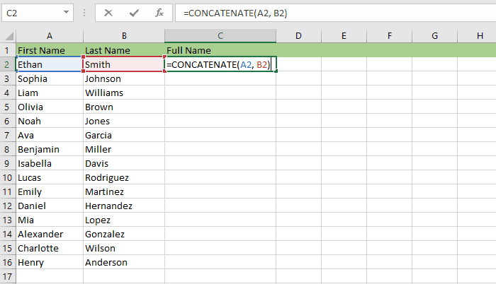 How to Combine Text from Two or More Cells into One Cell in Excel
