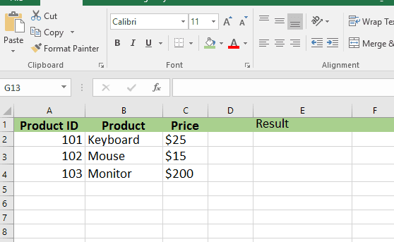VLOOKUP Data Table Example