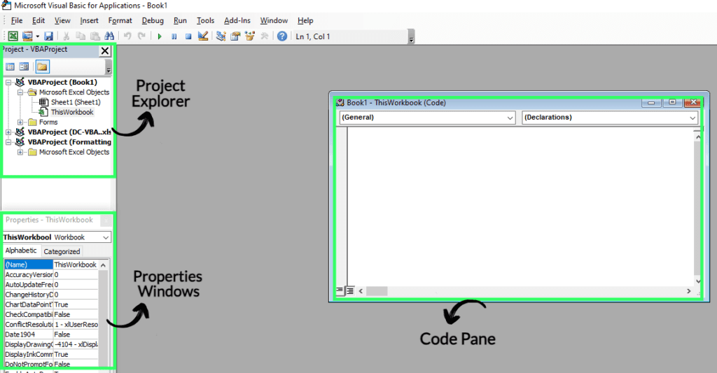 Exploring the VBA Interface