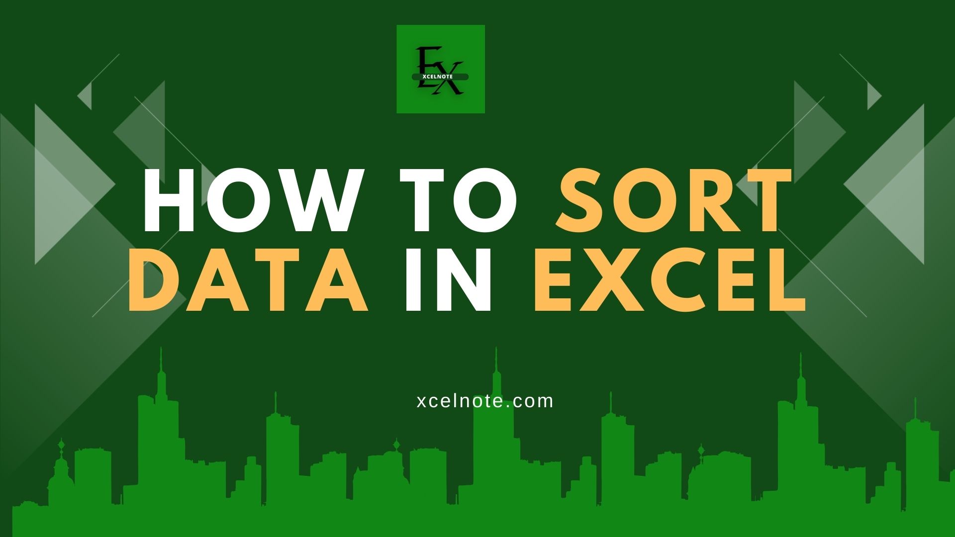 How to Sort Data in Excel