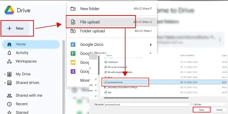 Step 2: Upload your Excel file. 