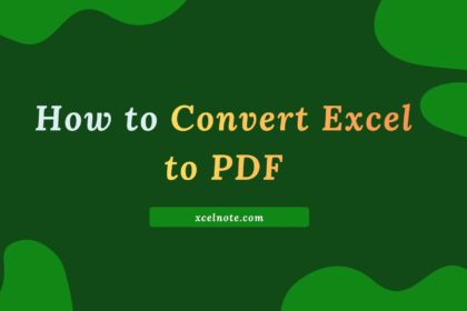 How to Convert Excel to PDF