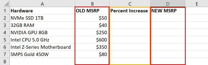 5 Ways to Calculate Percentage Increase in Microsoft Excel