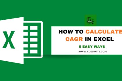 How to Calculate CAGR in Excel