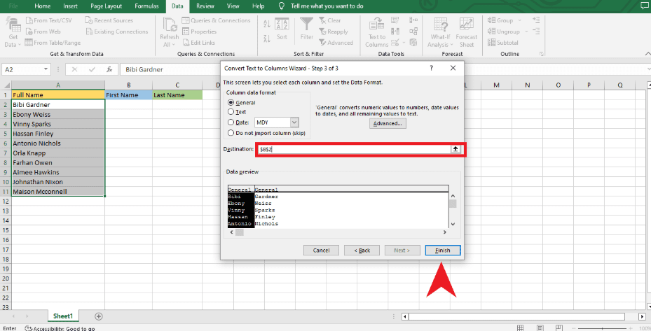 How to Split Cells in Excel