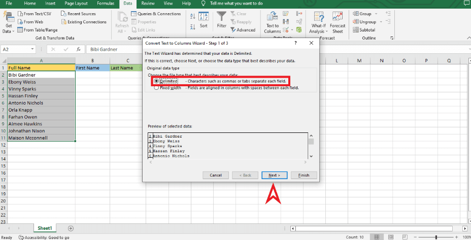 How to Split Cells in Excel