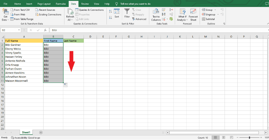 How to Split Cells in Excel