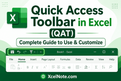 Quick Access Toolbar in Excel (QAT) — Complete Guide to Use & Customize