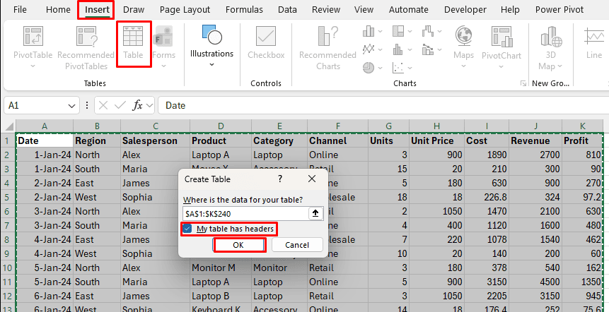 How to Create a Sales Dashboard in Excel