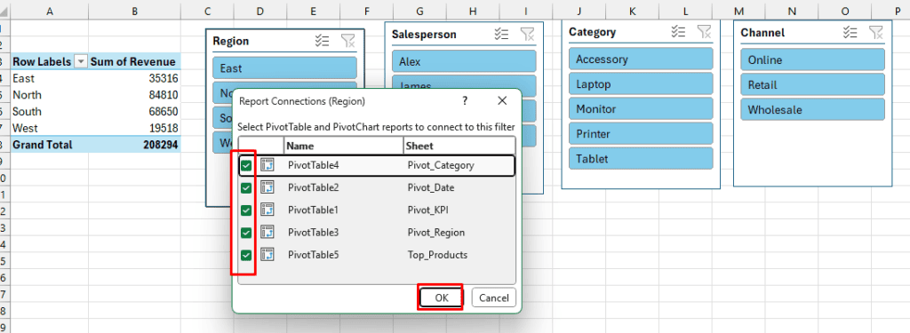 How to Create a Sales Dashboard in Excel