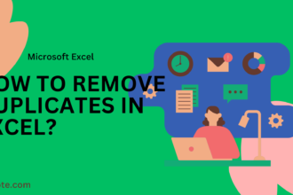 How To remove duplicates in excel