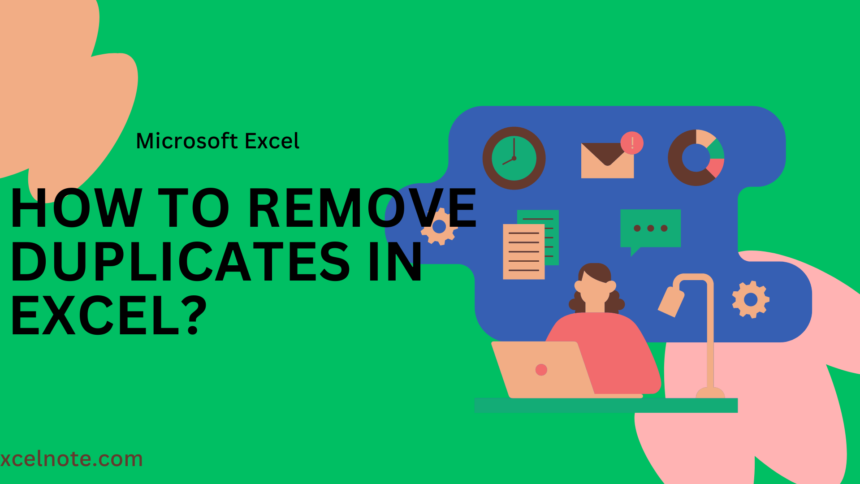 How To remove duplicates in excel