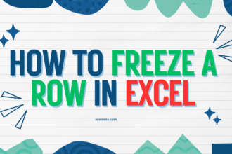 How to freeze a row in excel