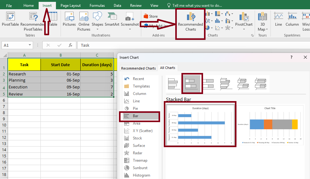 How to Create a Gantt Chart in Excel