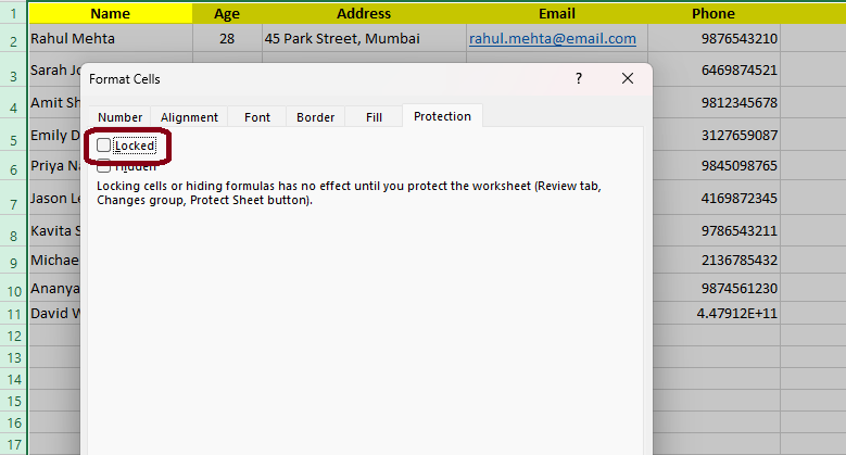 How to Lock Cells in Excel