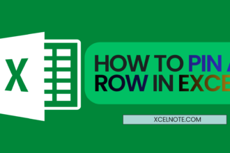 How to pin a row in Excel