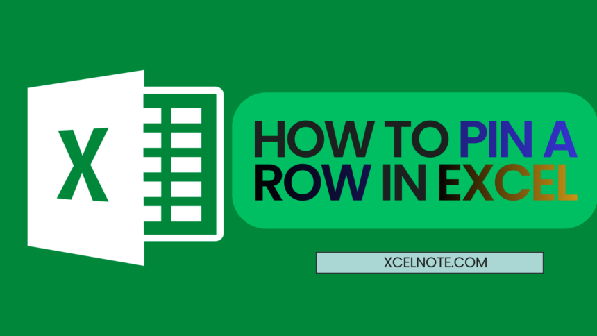 How to pin a row in Excel