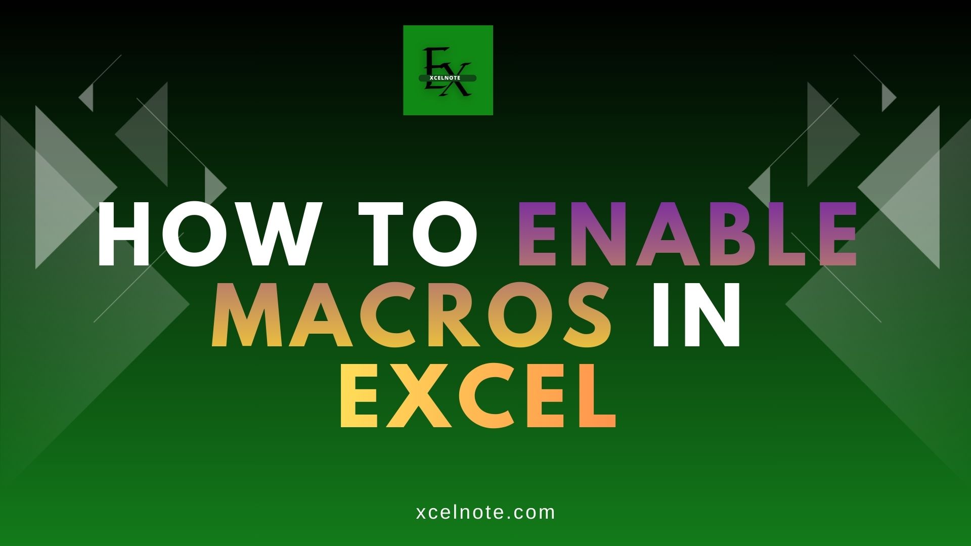 how to enable macros in Excel