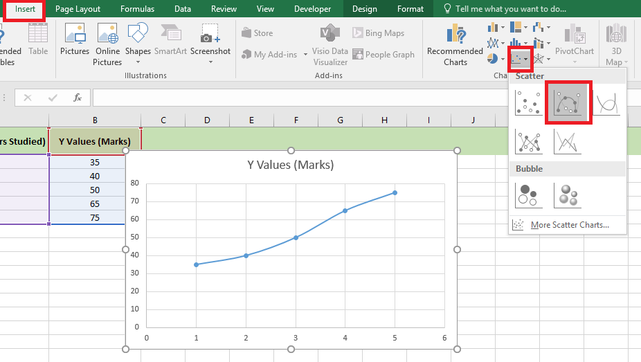 How to Draw a Scatter Plot on Excel