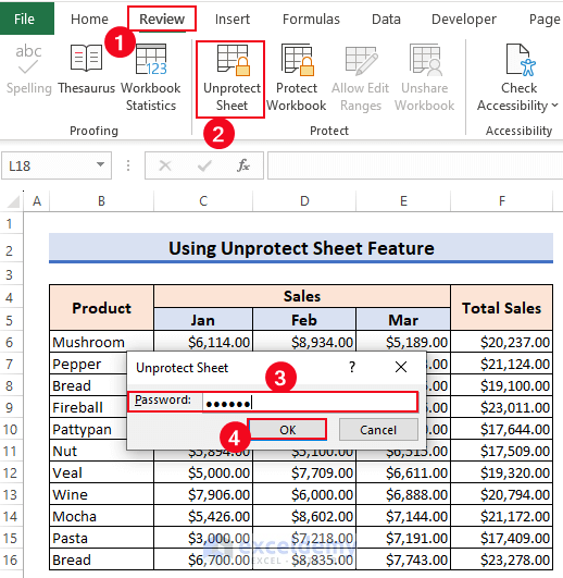 How to Unprotect an Excel Sheet