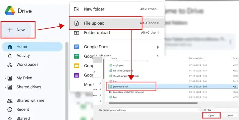Step 2: Upload your Excel file.
