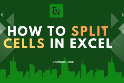 How to Split Cells in Excel