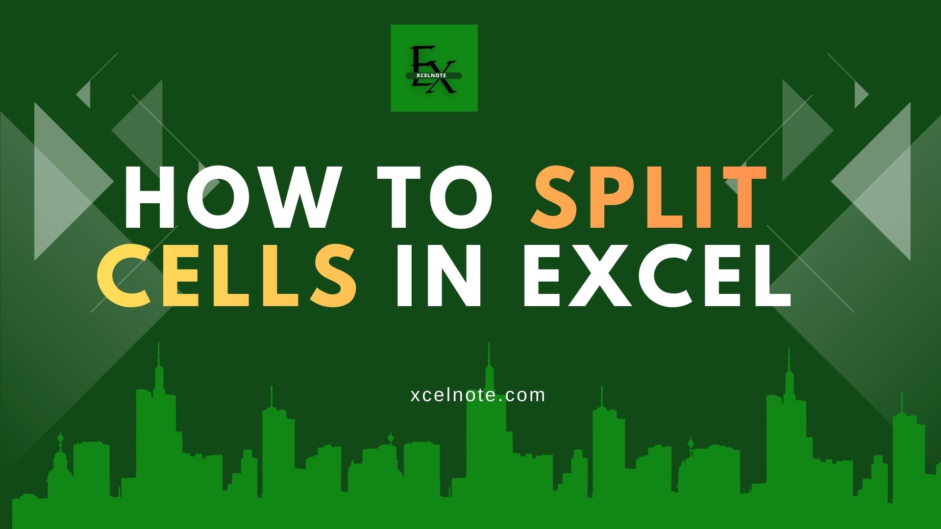 How to Split Cells in Excel - XcelNote