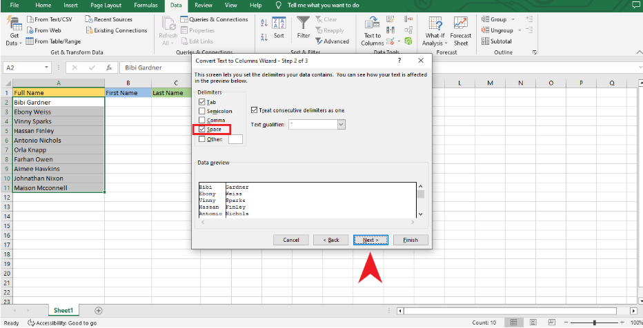 How to Split Cells in Excel