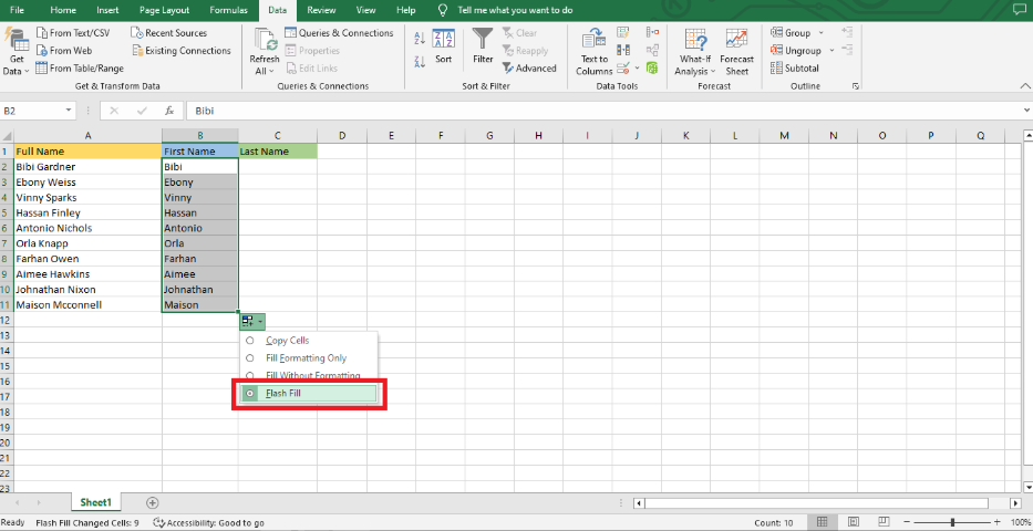 How to Split Cells in Excel