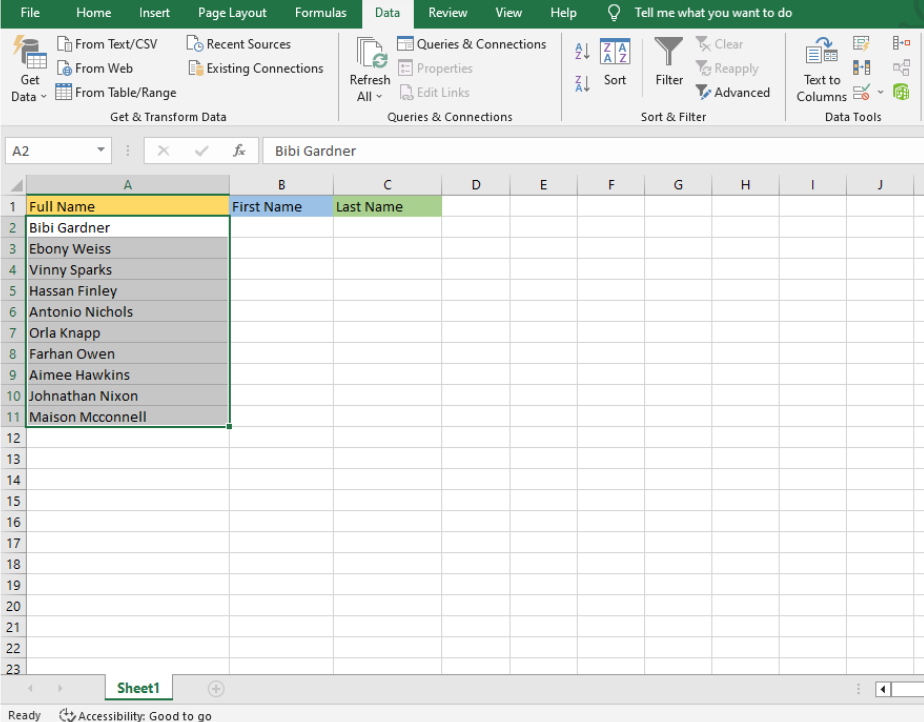 How to Split Cells in Excel