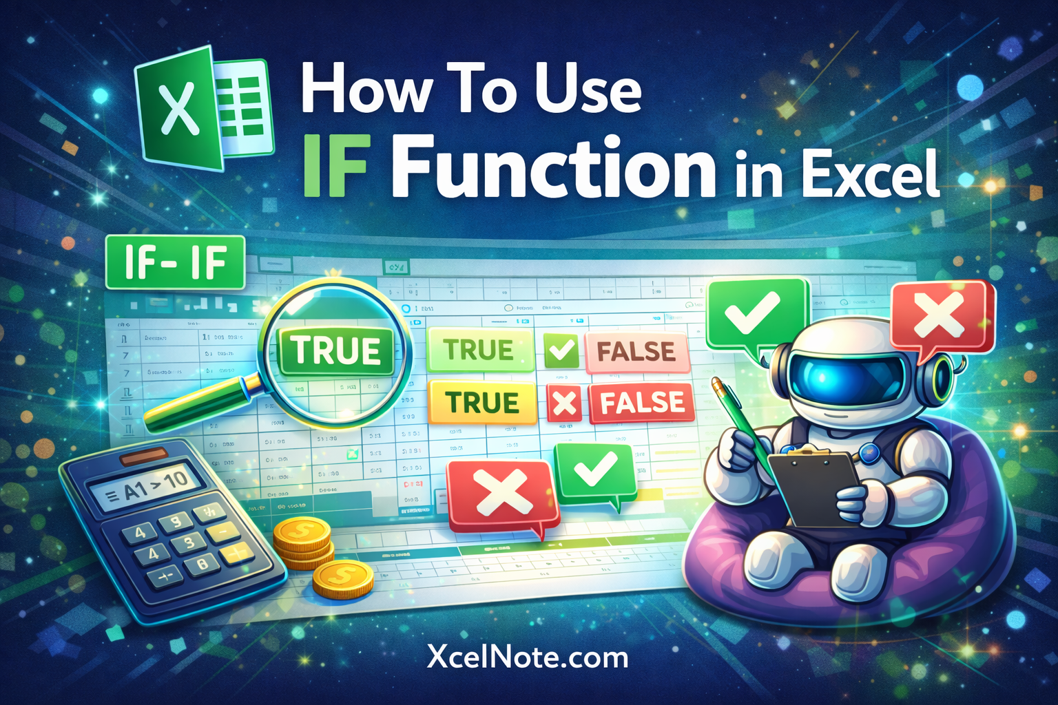 How To Use IF Function in Excel - XcelNote